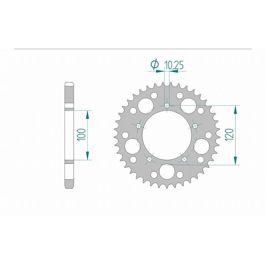 AFAM (アファム) リアスプロケット 525-41 1000 RSV 1000 TUONO FIGHTER-RACING 36800-41 |  | 01