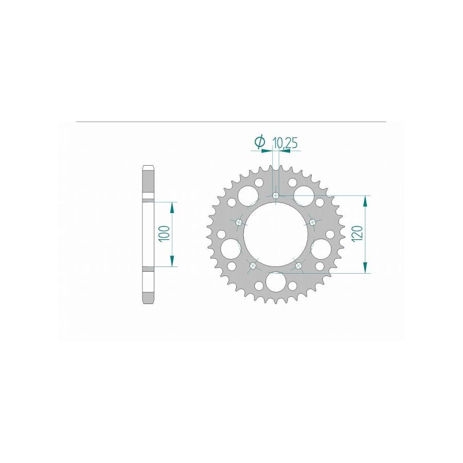 アファム Rスプロケット 525-41 アルミ ガンメタ 1000 RSV 98-03/1000 TUONO FIGHTER-RACING 03-05 |  | 01