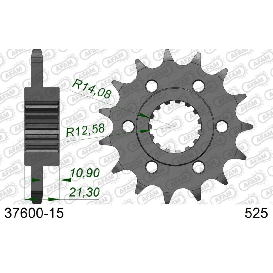 アファム Fスプロケット 525-15 C45鋼スチール 750 SHIVER 08-10/750 DORSODURO 09-10 37600-15 |  | 01