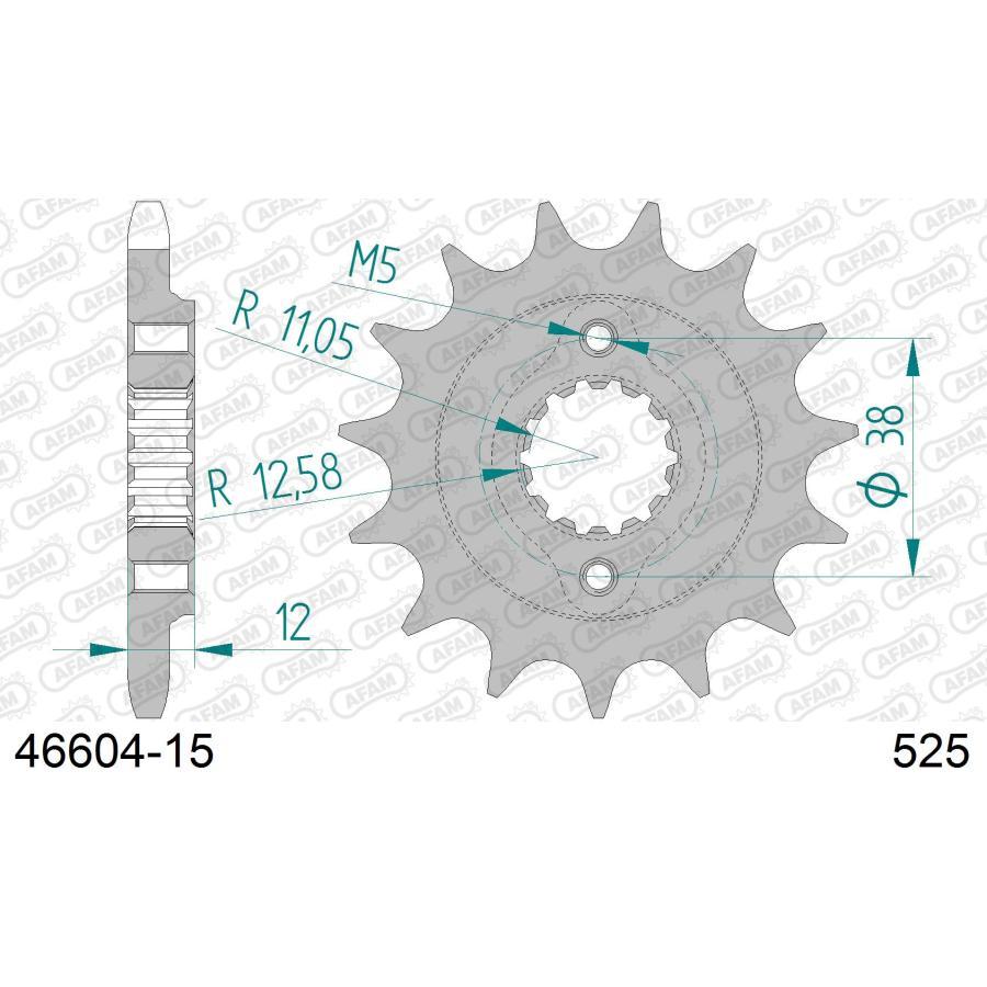 AFAM (アファム) Fスプロケット 525-15 900 IE Canyon 98-00 46604-15 |  | 01