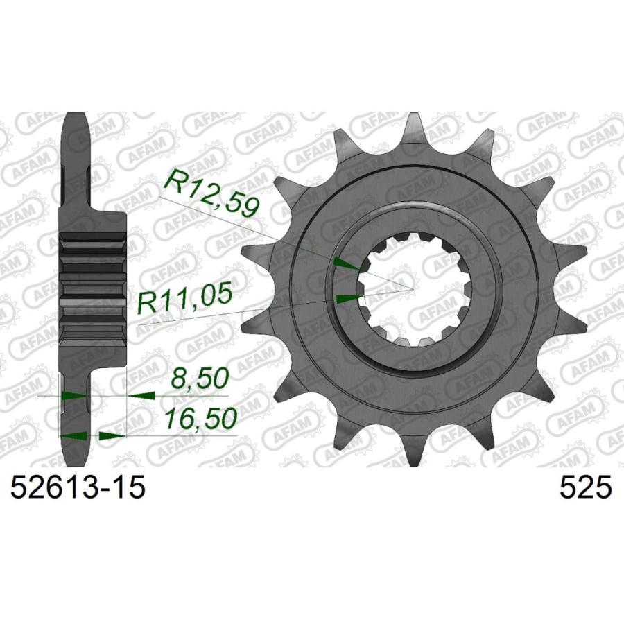 AFAM (アファム) フロントスプロケット 525-15 749 R / S 1000 MONSTER 1100 Streetfighters 52613-15 |  | 01