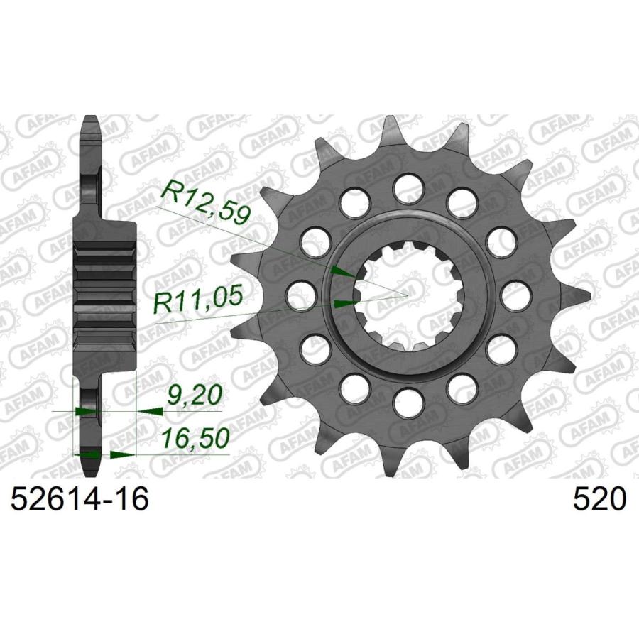 アファム Fスプロケット 520-16 C45鋼スチール 999 R/S 520CONVERT 03-06 52614-16 |  | 01