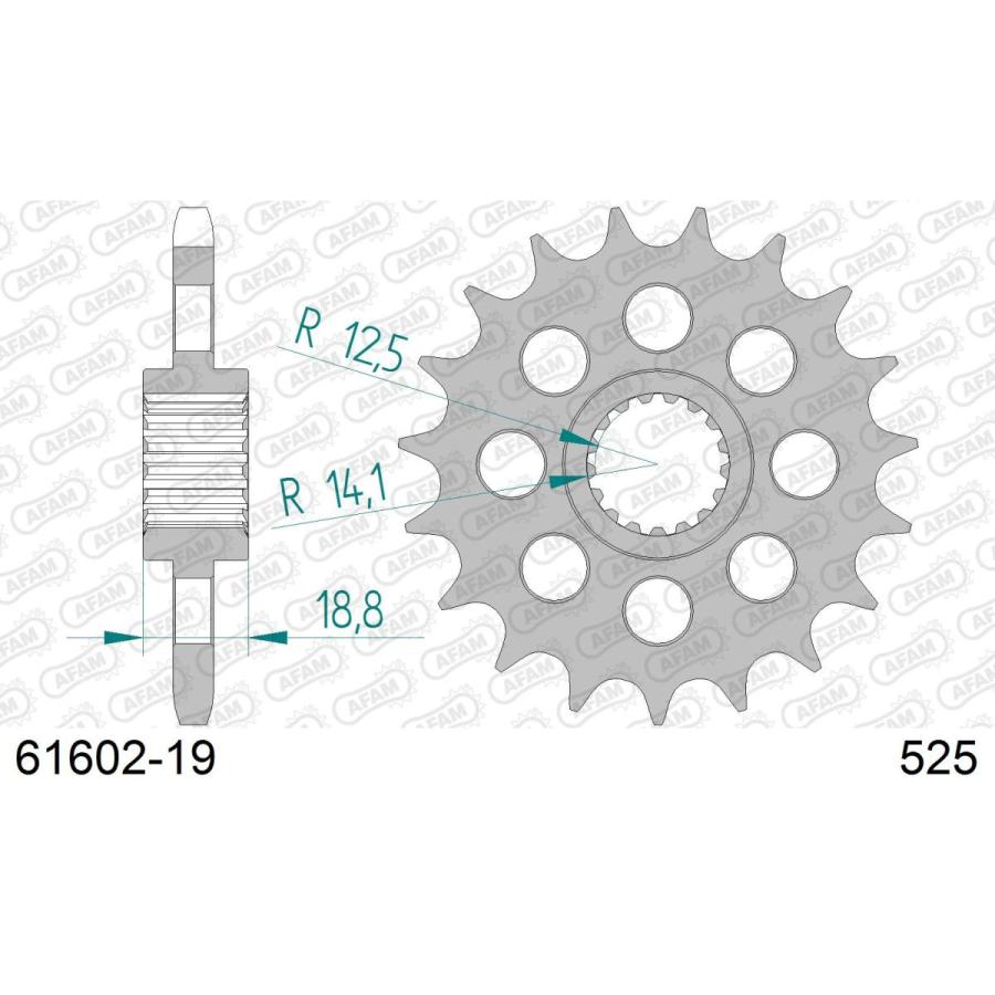 [特価品]アファム Fスプロケット 530-13 C45鋼スチール F800 R 09-10 61602-19 |  | 01