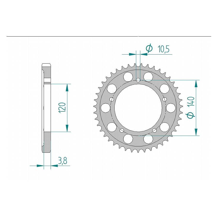 AFAM (アファム) リアスプロケット 530-44 GSX1300R GSX-R1000 Bandit1250/S/F 87603-44 |  | 01