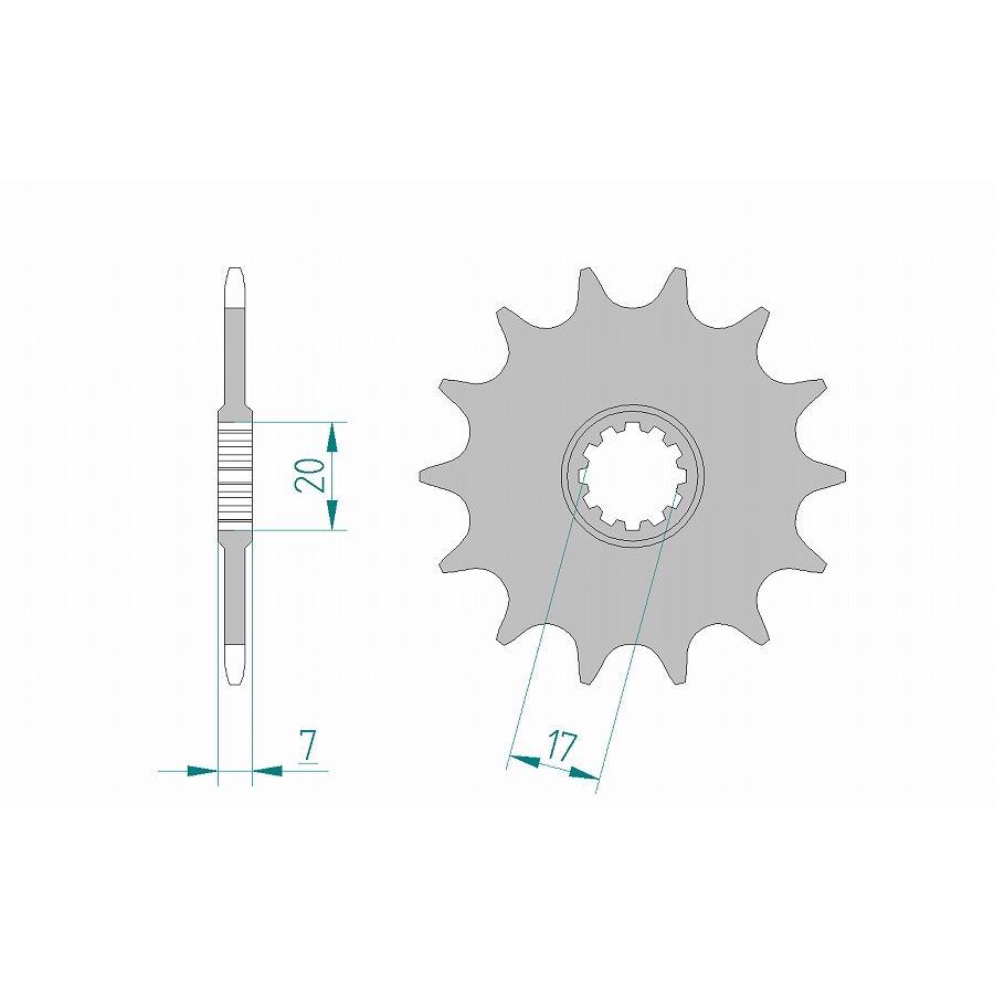 AFAM (アファム) フロントスプロケット 415-12 50 RS EXTREMA-REPLICA 95-98 94107-12 |  | 01