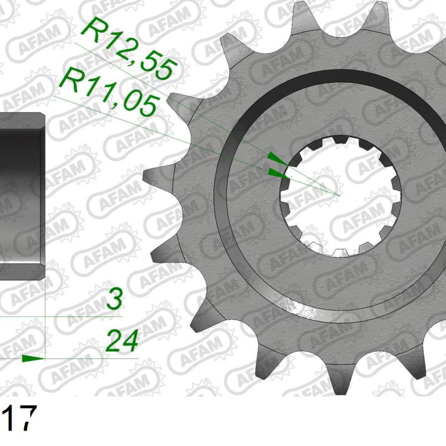 AFAM (アファム) フロントスプロケット 525-17 910 BRUTALE 989 R BRUTALE 1000 F4 1078 RR F4 94605-17 |  | 01