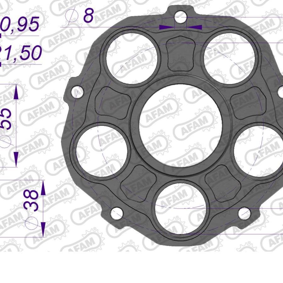AFAM (アファム) スプロケットキャリア DUCATI 748/900/916/996/998 PCD1 |  | 01
