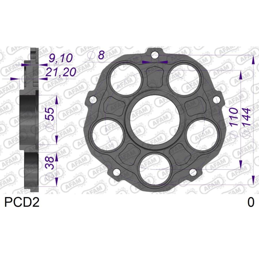 アファム スプロケットキャリア 848 520CONVERT 08-11 PCD2 |  | 01