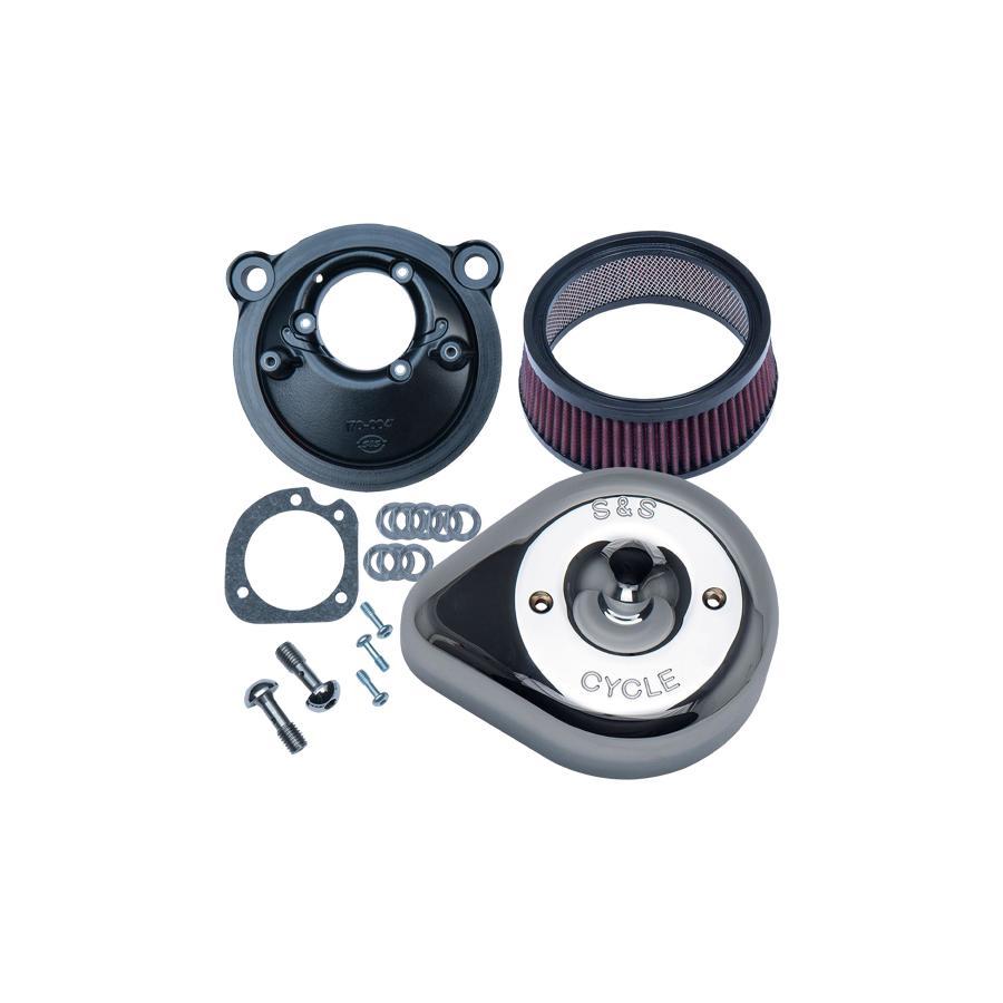 S&S (エスアンドエスサイクル) ステルス エアクリーナーキット ティアドロップ クローム スポーツスター 170-0526B | 