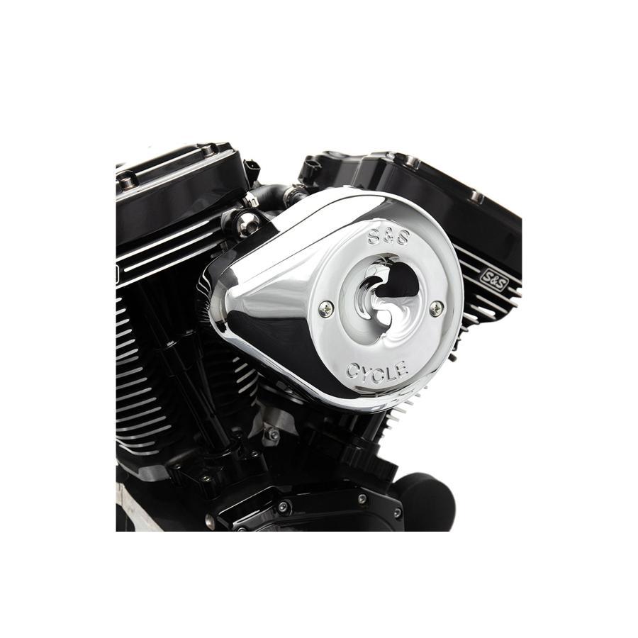S&S (エスアンドエスサイクル) ステルス エアクリーナーキット ティアドロップ クローム ツインカム(ケーブル2本引) 170-0528 |  | 01