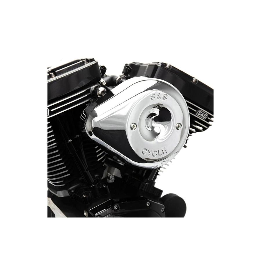 S&S (エスアンドエスサイクル) ステルス エアクリーナーキット ティアドロップ クローム ツインカム(ケーブル2本引) 170-0528 |  | 01