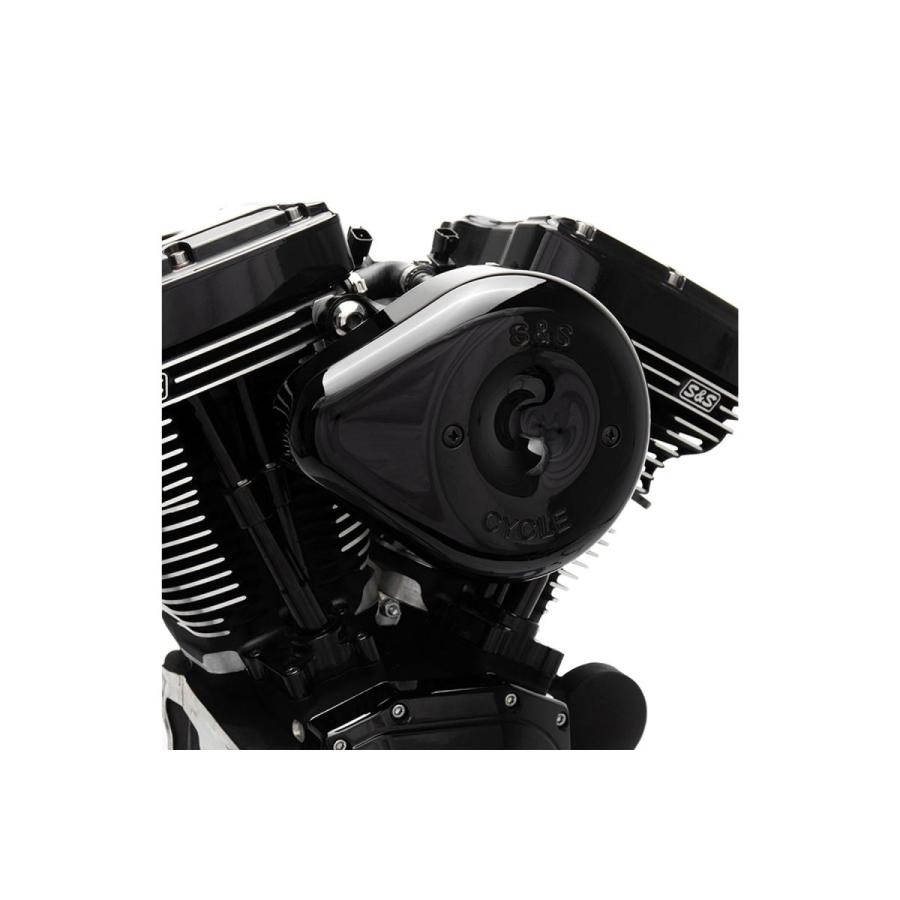 S&S (エスアンドエスサイクル) ステルス エアクリーナーキット ティアドロップ グロスブラック ツインカム(ケーブル2本引) 170-0529 |  | 01