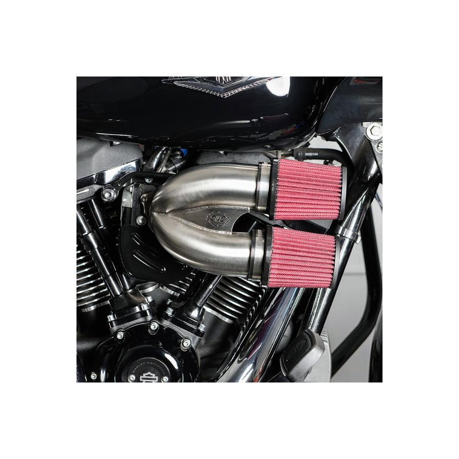 S&S (エスアンドエスサイクル) チューンドインダクション エアクリーナーキット ステンレス ミルウォーキーエイト 17-23 170-0565A |  | 01