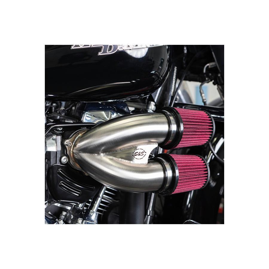 S&S (エスアンドエスサイクル) チューンドインダクション エアクリーナーキット ステンレス ミルウォーキーエイト 17-23 170-0565A |  | 02