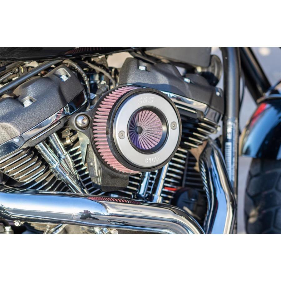 S\u0026S (エスアンドエスサイクル) AirStinger エアスティンガーステルス エアクリーナー アルミリング ナチュラルフィニッシュ ミルウォーキーエイト 170-0714Aの画像