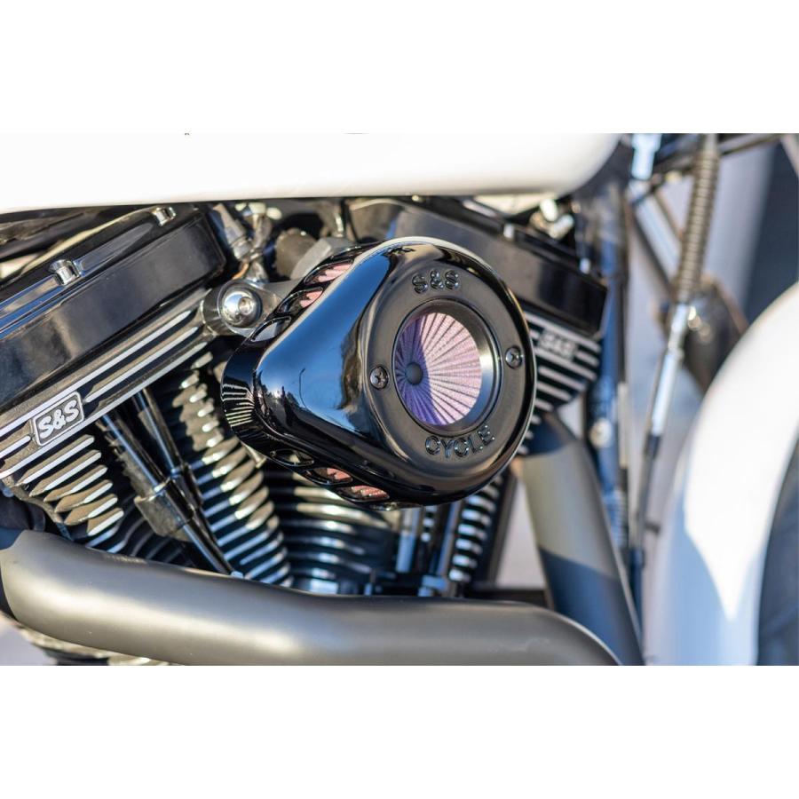 S&S (エスアンドエスサイクル) AirStinger エアスティンガーステルス エアクリーナーキット グロスブラック ツインカム(ケーブル2本引) 170-0722A |  | 01