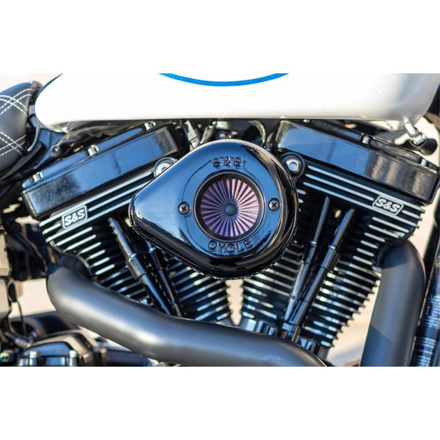 S&S (エスアンドエスサイクル) AirStinger エアスティンガーステルス エアクリーナーキット グロスブラック ツインカム(ケーブル2本引) 170-0722A |  | 02
