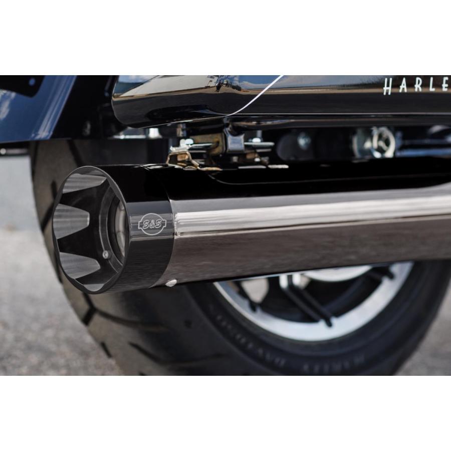 S&S (エスアンドエスサイクル) フルエキゾーストマフラー SIDEWINDER 2-1 スモーキークローム Lava Chrome M8 Touring 550-1087 | 
