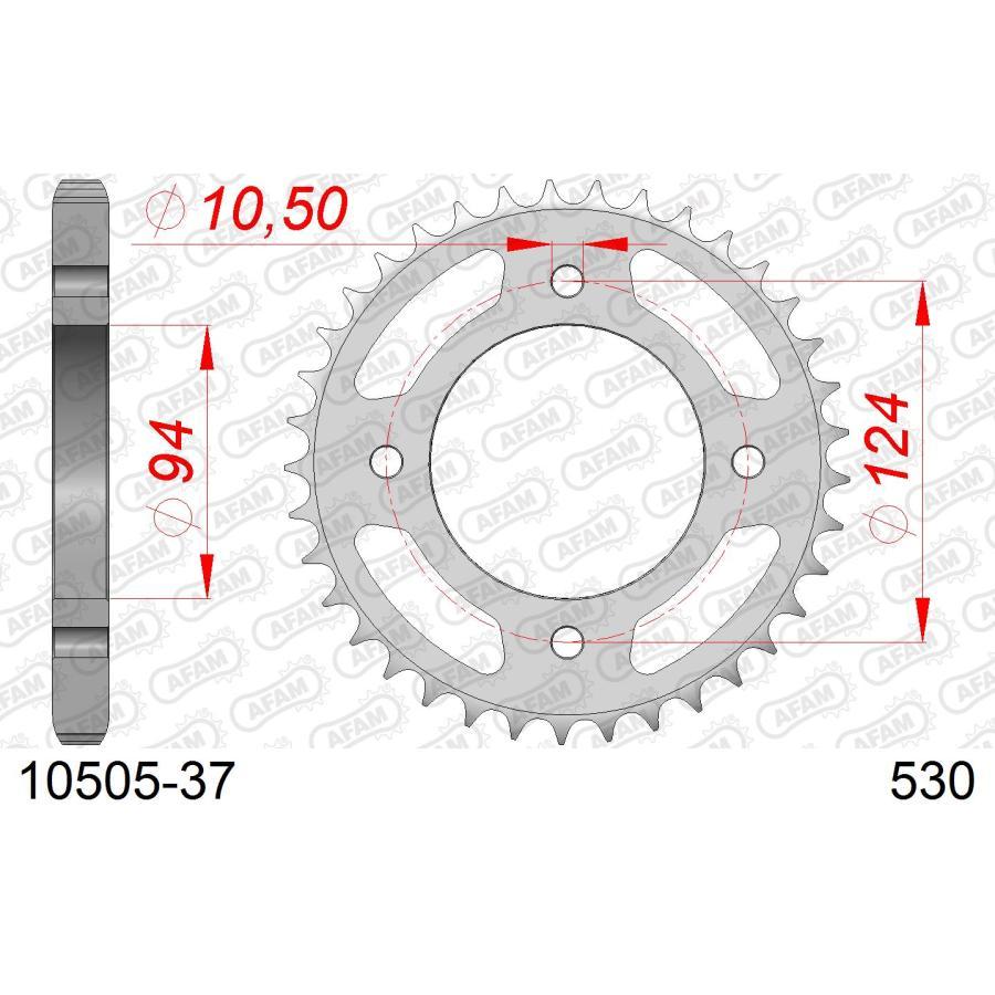 AFAM (アファム) リアスチールスプロケット 530-37 CB550F Four CB500Four 72-77 10505-37 |  | 01