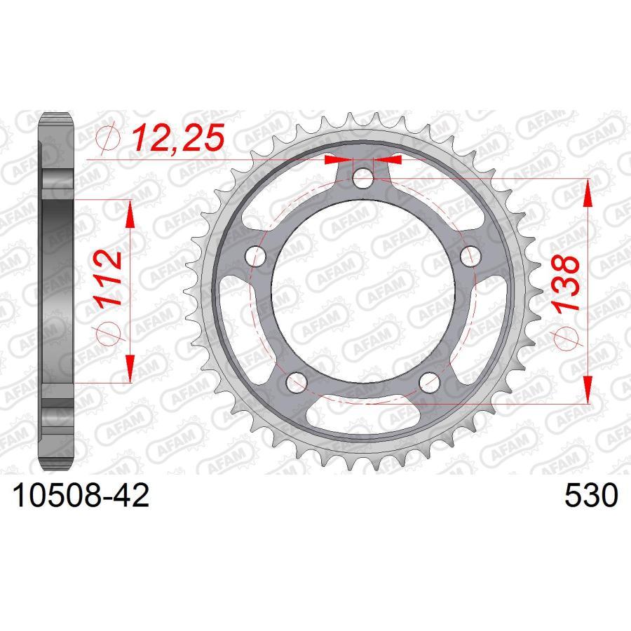 AFAM (アファム) リアスチールスプロケット 530-42 CB1300SF/SB 98-21/CB1100/EX/RS 10-20 10508-42 |  | 01