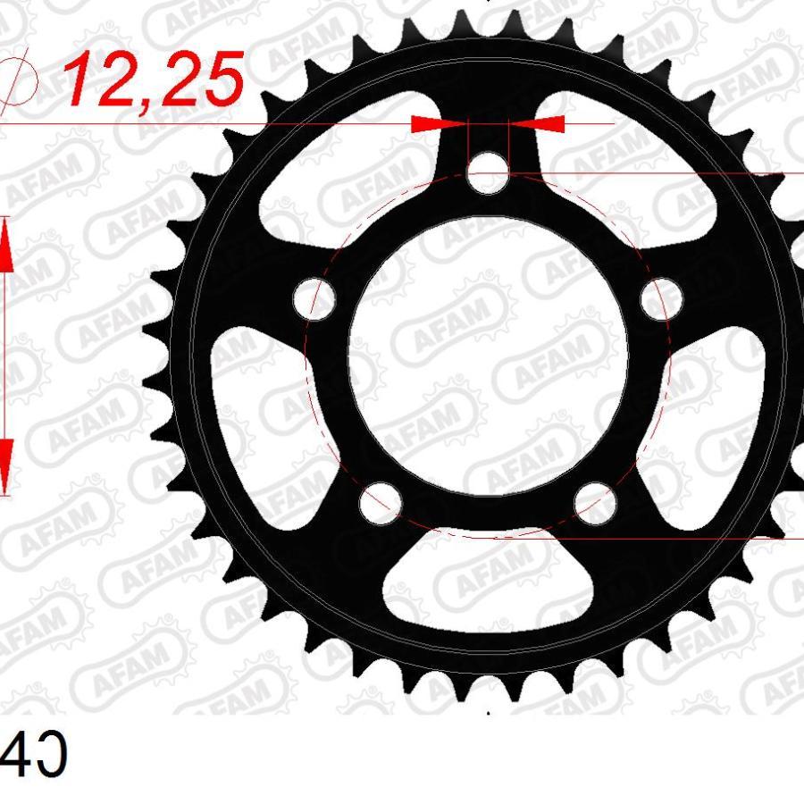 AFAM (アファム) リアスチールスプロケット 520-40 CB500X REBEL250(MC49) 17-/500(PC60)19-24 10521-40 |  | 01