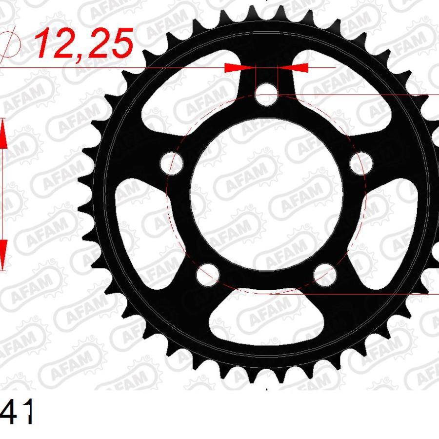 AFAM (アファム) リアスチールスプロケット 520-41 CB500X REBEL250(MC49) 17-/500(PC60)19-24 10521-41 |  | 01