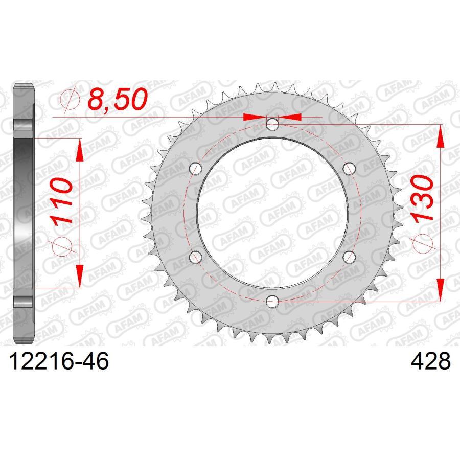 AFAM (アファム) リアスチールスプロケット 428-46 TZR125R 94-99 12216-46 |  | 01