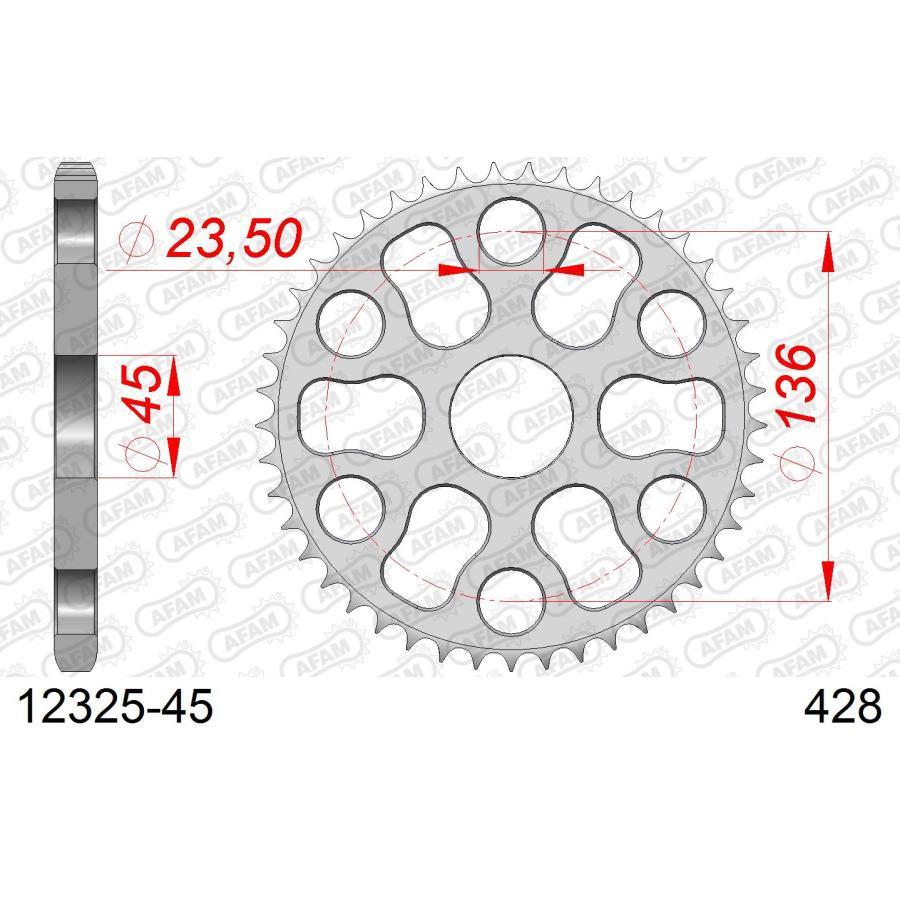 AFAM (アファム) リアスプロケット 428-45 TRICKER 12325-45 |  | 01