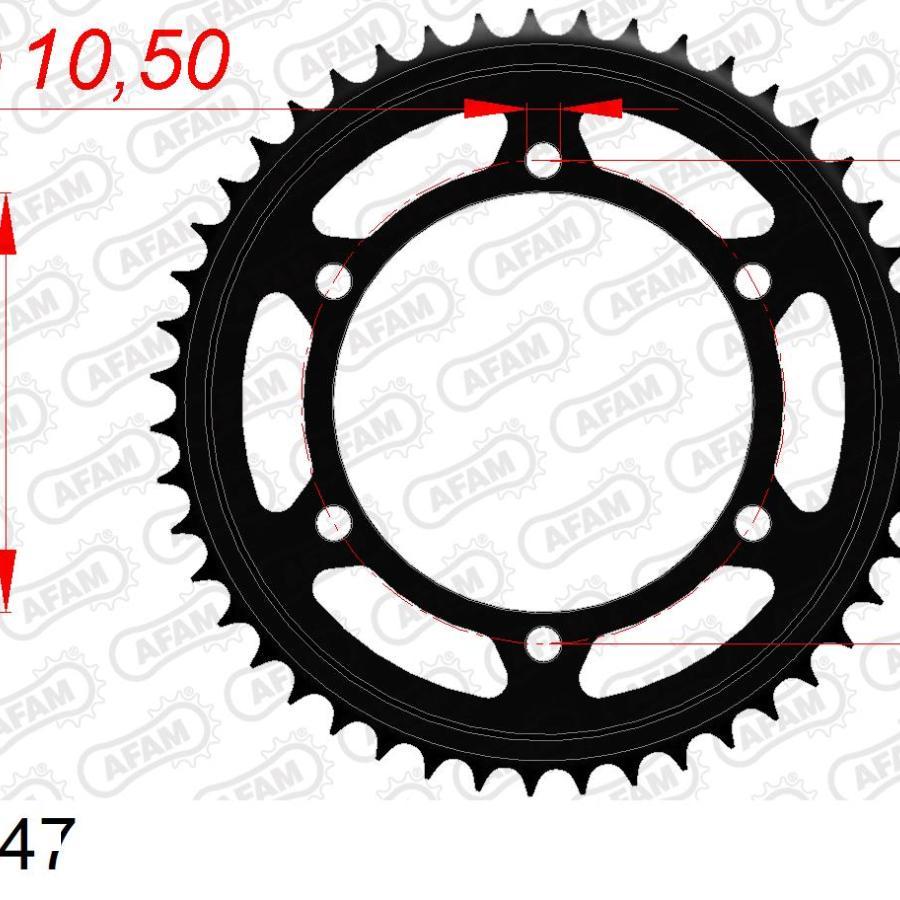 AFAM (アファム) Rスチールスプロケット 530-47 XJR1300 98-02/FZR750R OW01 89-90/FZR600 94-95 12801-47 |  | 01