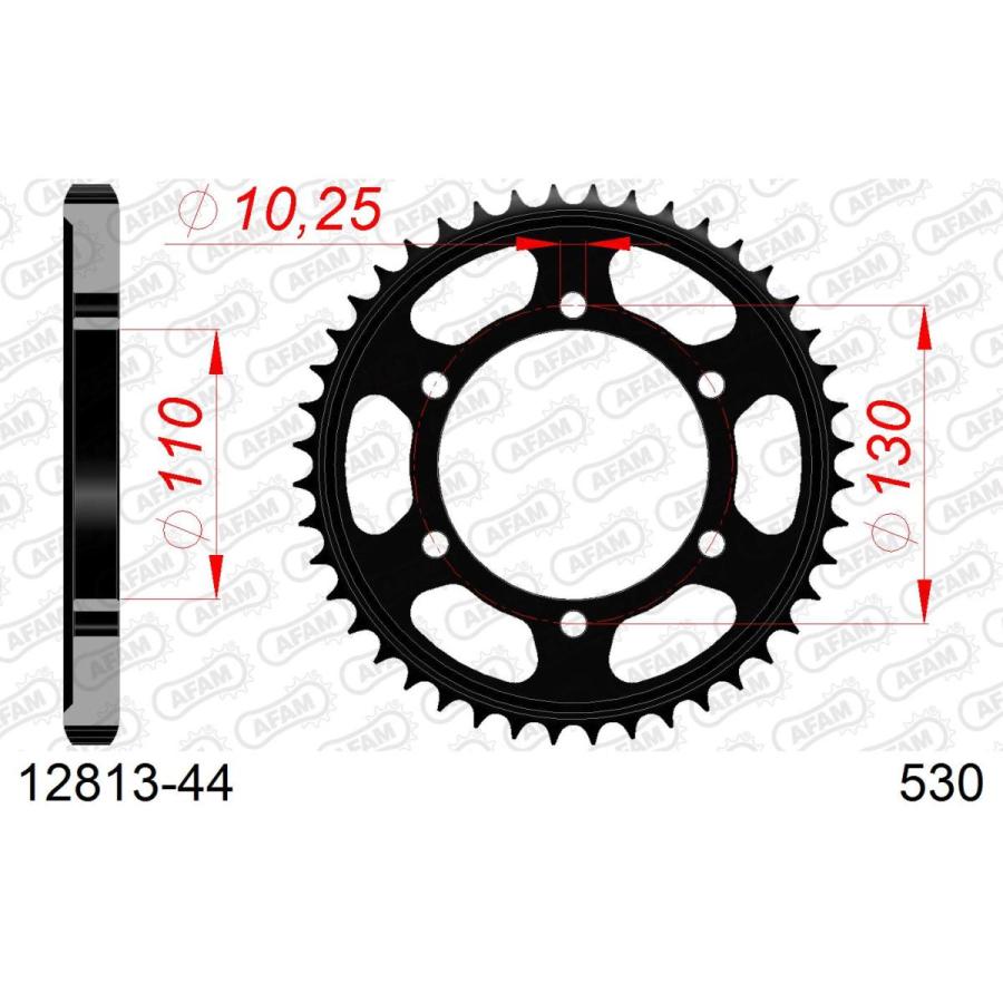 AFAM (アファム) Rスチールスプロケット 530-44 XJR1300 03-17/YZF-R1 98-14/GSX-R1000 12813-44 |  | 01