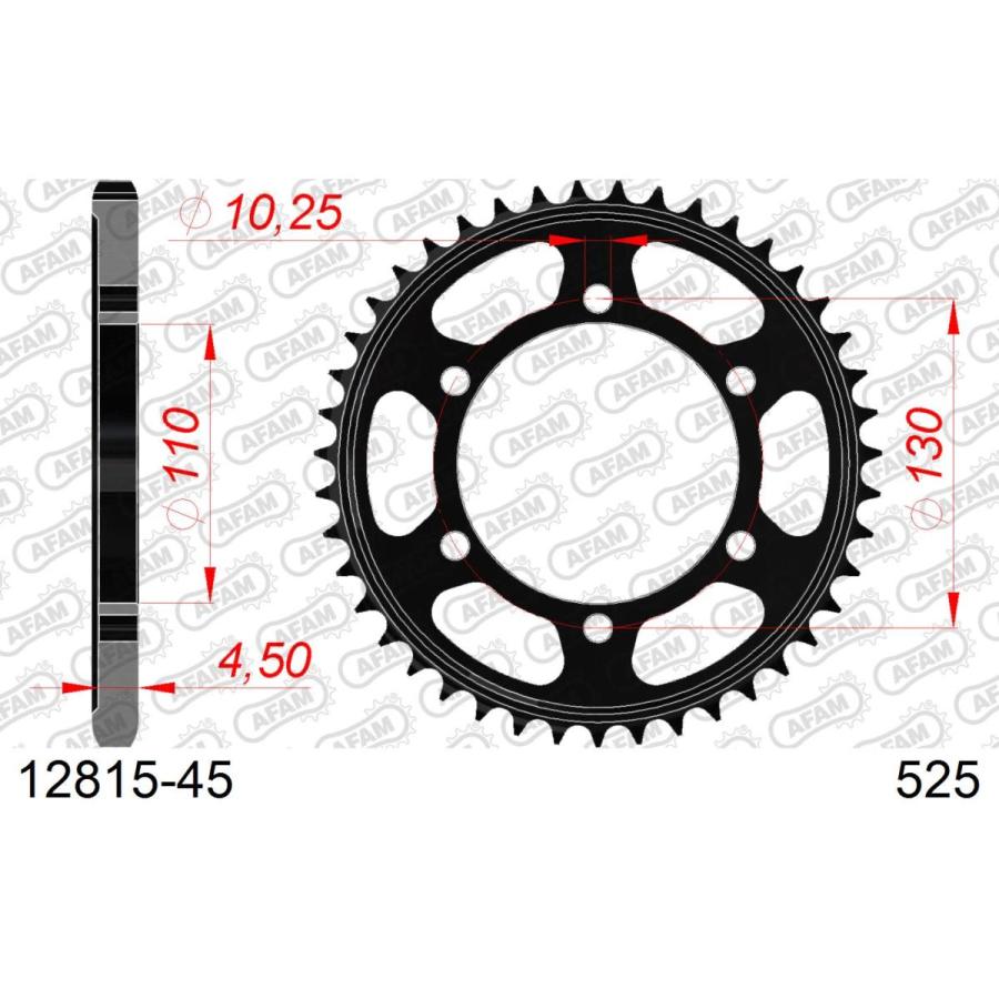 AFAM (アファム) リアスチールスプロケット 525-45 YZF-R6 12815-45 |  | 01