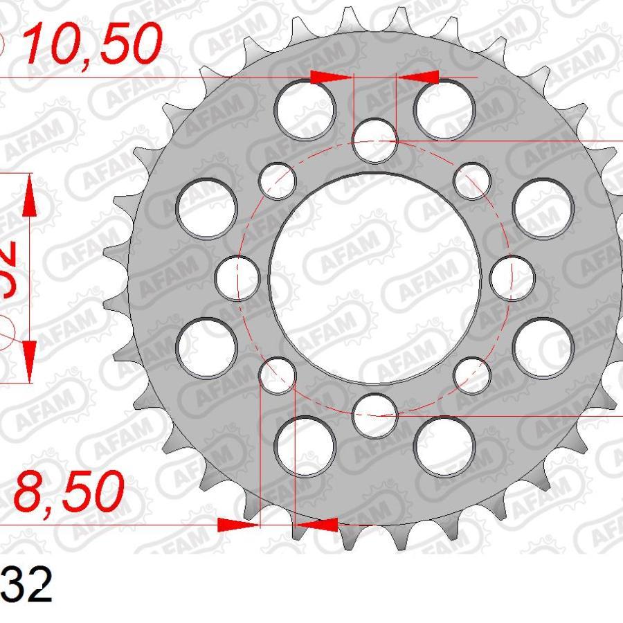 AFAM (アファム) リアスチールスプロケット 420-32 RG50 ＆gamma; -98 RV50 79 AR50 81- KSR50 90-02 KLX 110 14100-32 |  | 01