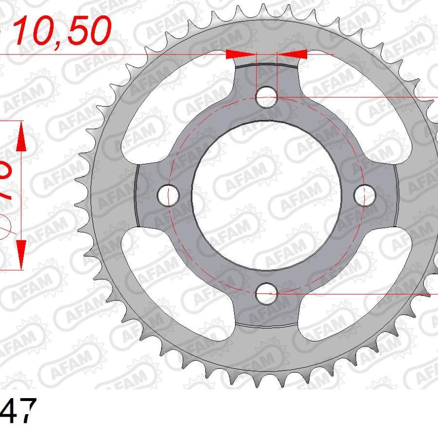 AFAM (アファム) リアスチールスプロケット 428-47 RG125 92-96 14208-47 |  | 01