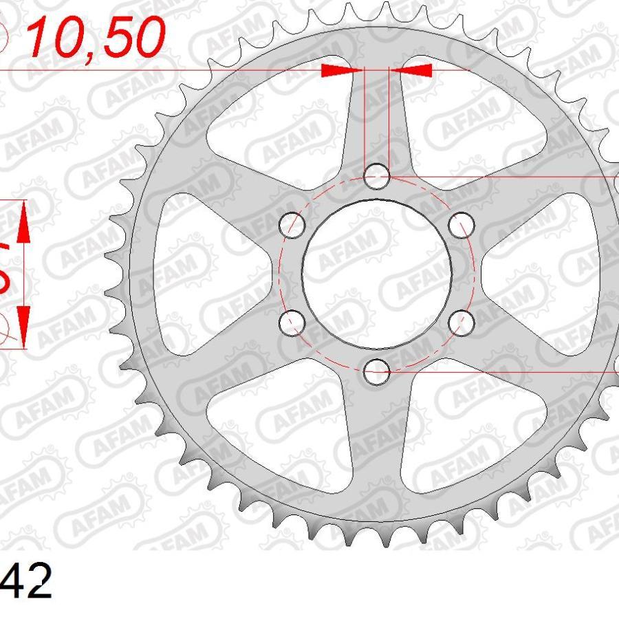 AFAM (アファム) リアスチールスプロケット 530-42 GS400 GT380 73-77 14400-42 |  | 01
