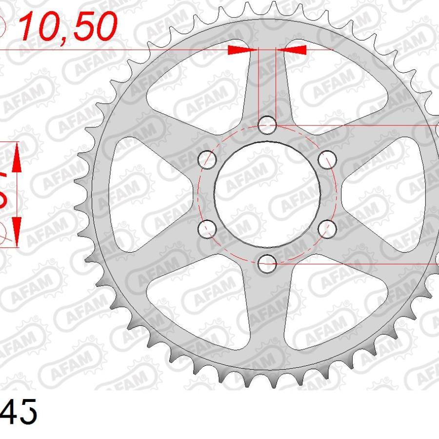 AFAM (アファム) リアスチールスプロケット 530-45 GS400 GT380 73-77 14400-45 |  | 01