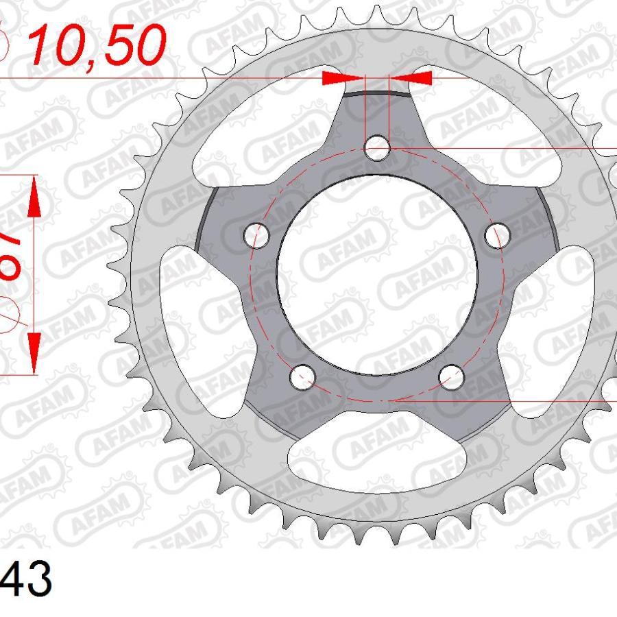 AFAM (アファム) リアスチールスプロケット 525-48 BANDIT650(GSF650) 07-11 SV650 98-07 GSX650F 14404-48 |  | 01