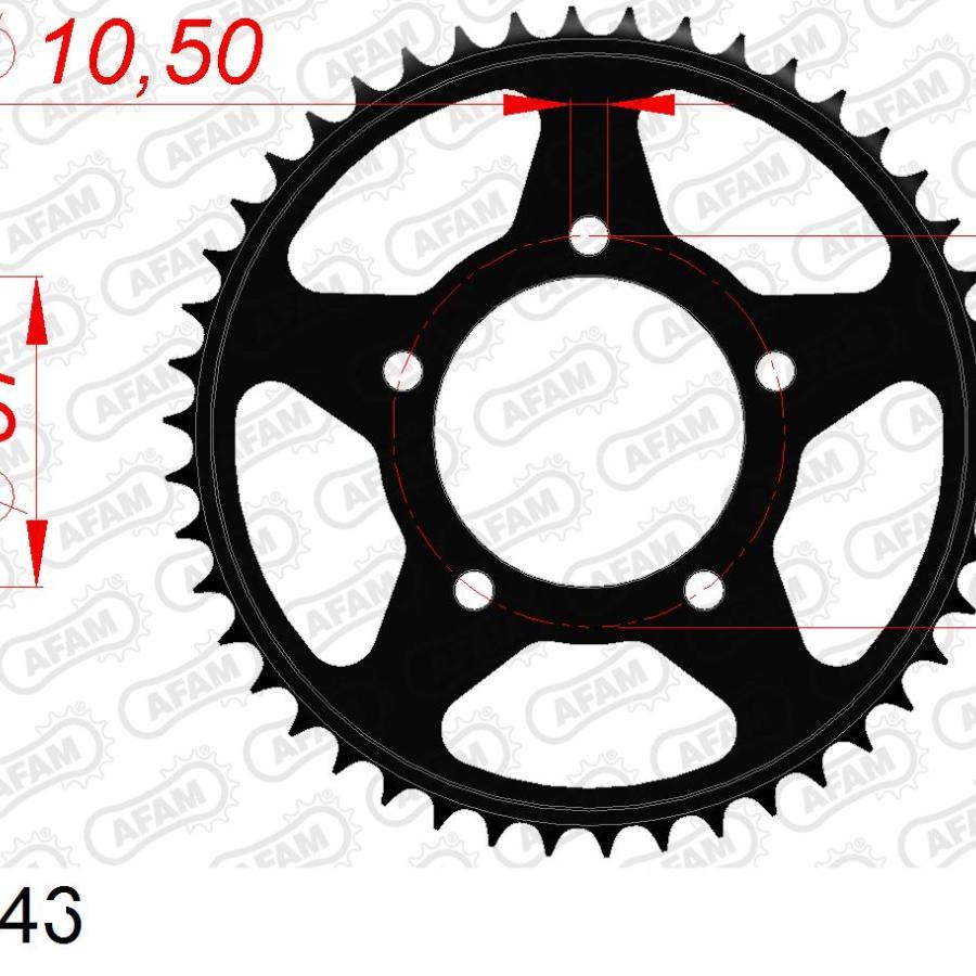AFAM (アファム) リアスチールスプロケット 520-46 GLADIUS650 09-11 GS500E 89-07 DESPERADO400/X 97- GS400E 94- 14405-46 |  | 01