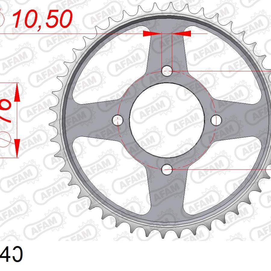 AFAM (アファム) リアスチールスプロケット 530-40 GSX600F RG500＆gamma; 85-86 14500-40 |  | 01