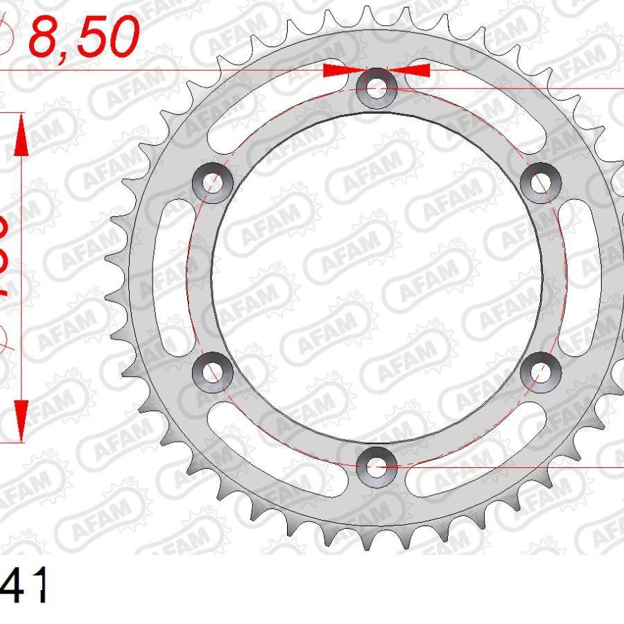 AFAM (アファム) リアスチールスプロケット 525-41 DR650SE FREEWIND650 97-02 14506-41 |  | 01