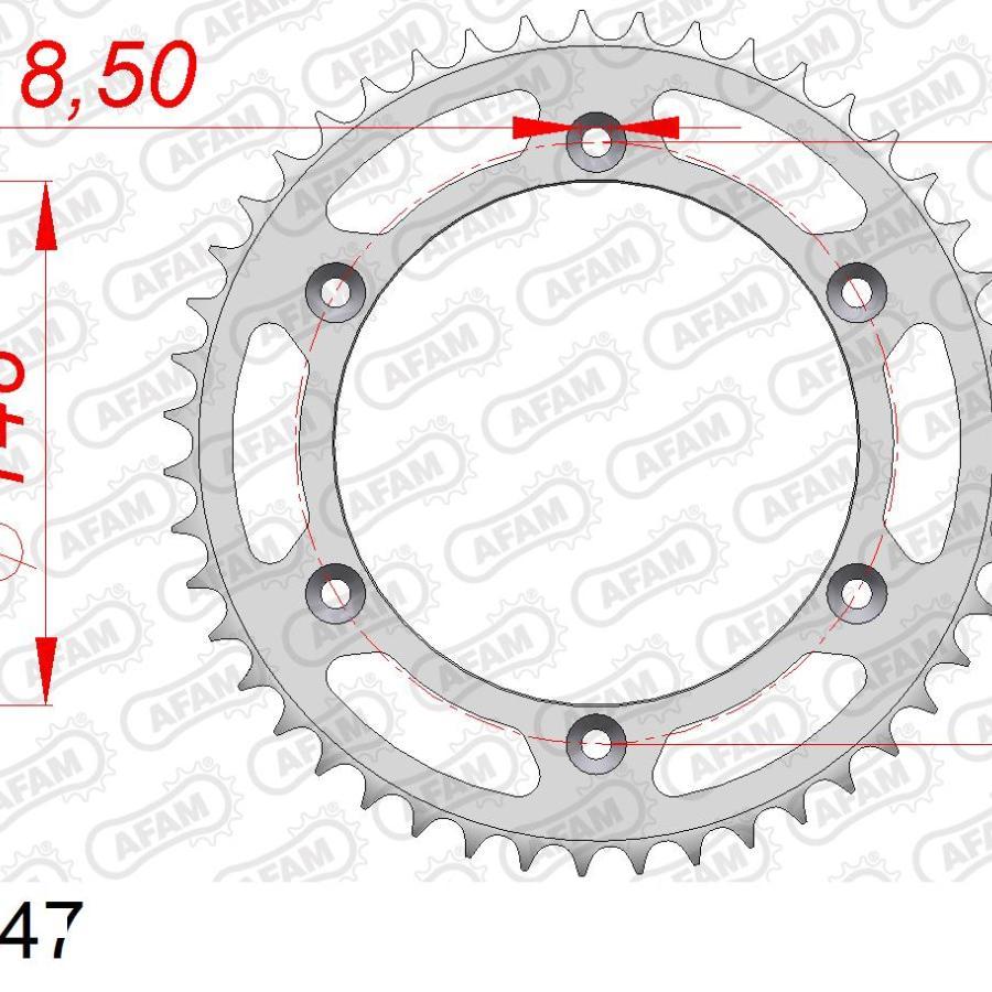 AFAM (アファム) リアスチールスプロケット 525-47 DR800S 94-96 14603-47 |  | 01