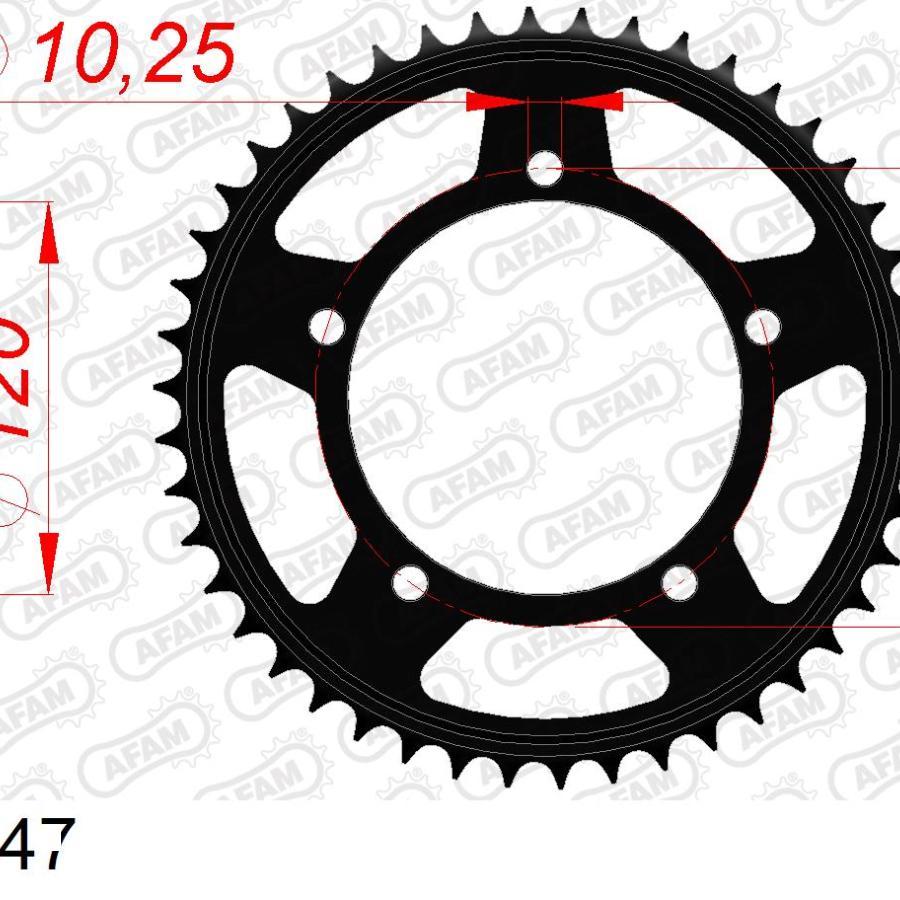 AFAM (アファム) リアスチールスプロケット 525-47 DL1000 V-STROM 02-07 SV1000/S(国内) 03-07 GSXR750 14604-47 |  | 01