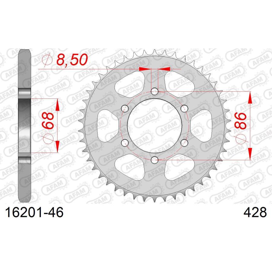 AFAM (アファム) リアスチールスプロケット 428-46 AR125 Eliminator125 98-07 16201-46 |  | 01