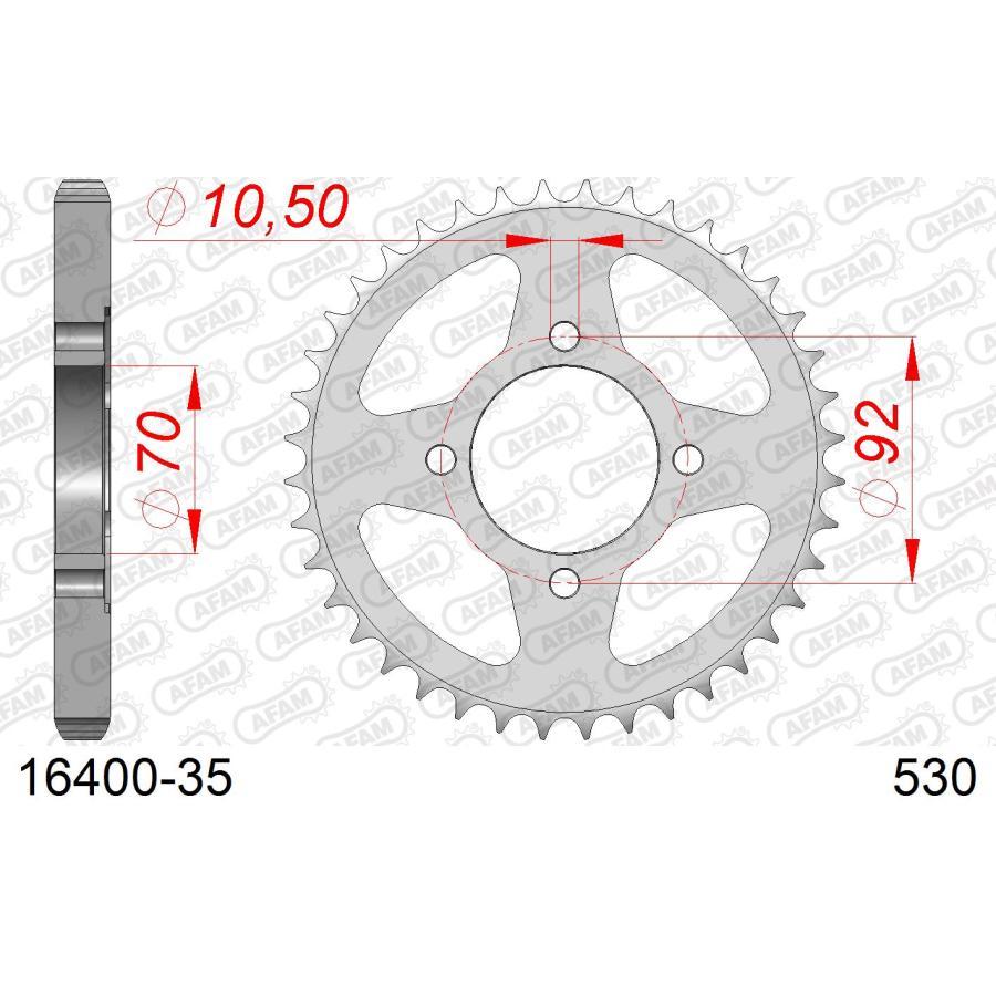 AFAM (アファム) リアスチールスプロケット 530-35 KH400 S3 Z400FX(E1.E2.E3)(REAR4H) KH350 S2 75 16400-35 |  | 01