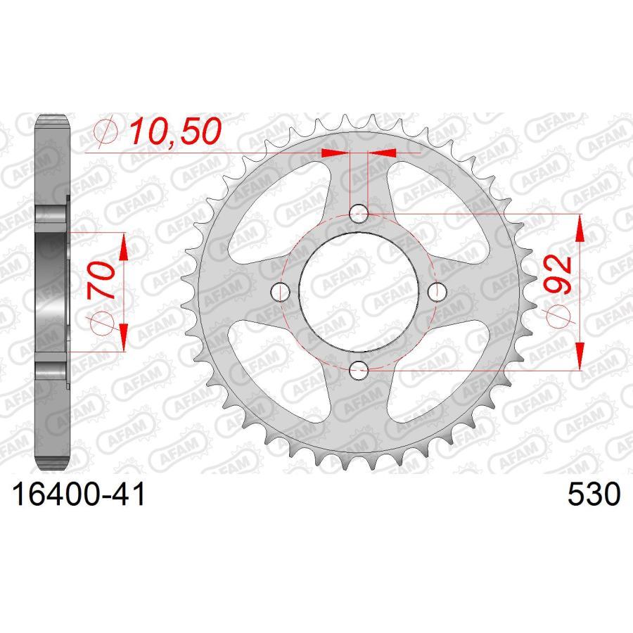 AFAM (アファム) リアスチールスプロケット 530-41 KH400 S3 Z400FX(E1.E2.E3)(REAR4H) KH350 S2 75 16400-41 |  | 01
