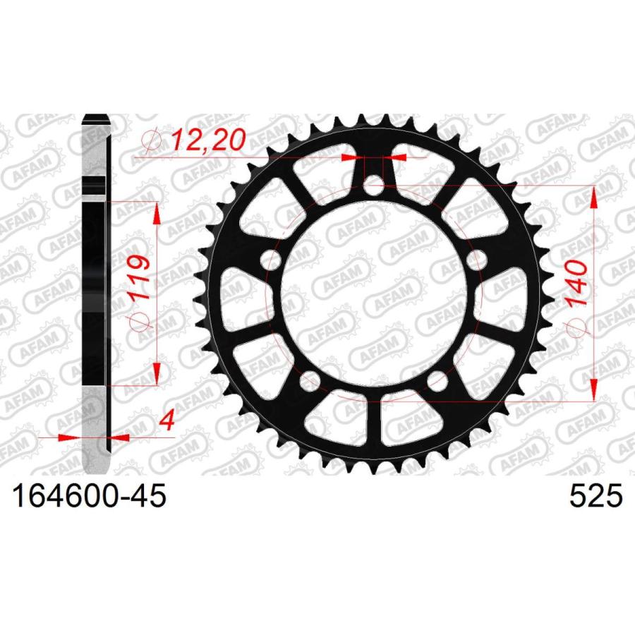 AFAM (アファム) Rスチールスプロケット 525-43 BMW M1000RR 21/S1000R 21/S1000RR 21 164600-43 |  | 01