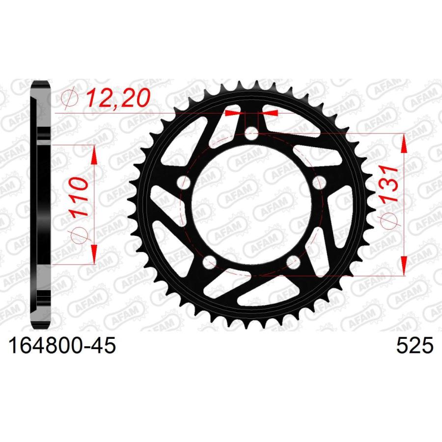 [特価品]アファム Rスチールスプロケット 525-45 S1000RR 09-11 164800-45 |  | 01