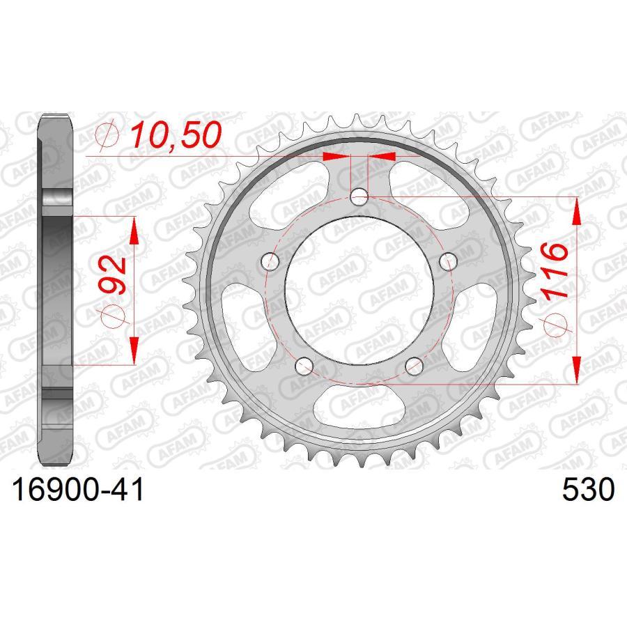 AFAM (アファム) リアスチールスプロケット 530-41 ZZR1400/ABS 16900-41 |  | 01