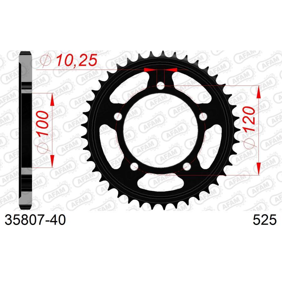 AFAM (アファム) Rスチールスプロケット 525-40 RSV4R/RR 09-16/Tuono V4R/RR -11-16 35807-40 |  | 01
