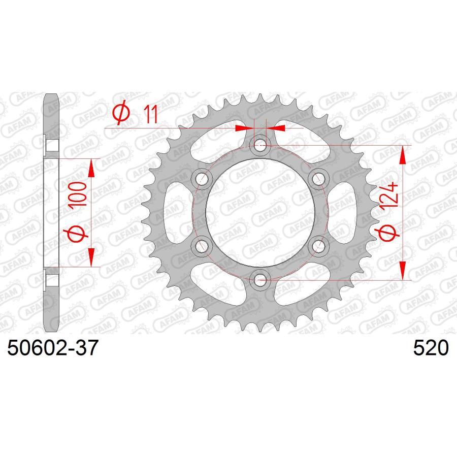 AFAM (アファム) リアスチールスプロケット 520-37 907Paso IE 90-92 900Monster 93-99 900Monster IE 50602-37 |  | 01
