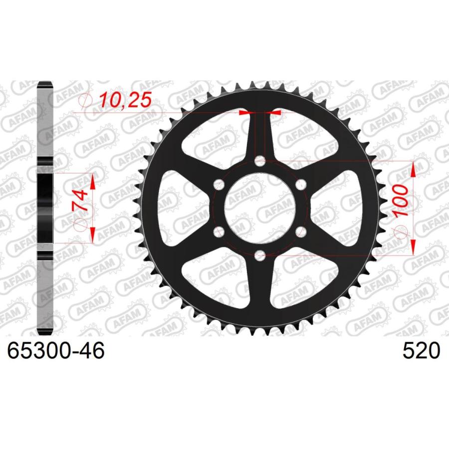 アファム Rスチールスプロケット 520-46 GV250 04-09 65300-46 |  | 01